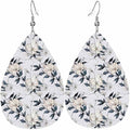 Teardrop Style Leather Earrings Outer Layer Silver Plating Hypoallergenic, Fashion Accessories Suitble Casual Outfits Parties Daily Wear for Sister Mom Wife Friends