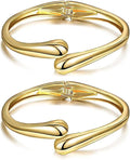 Gold Bangle Bracelets for Women Teens Trendy Chunky Adjustable Twist Cuff Bracelet Jewelry Gifts