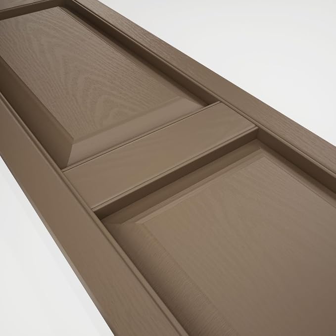 12"W x 39"H Lifetime Vinyl, Standard Two Equal Panels, Raised Panel Shutters - Image 13