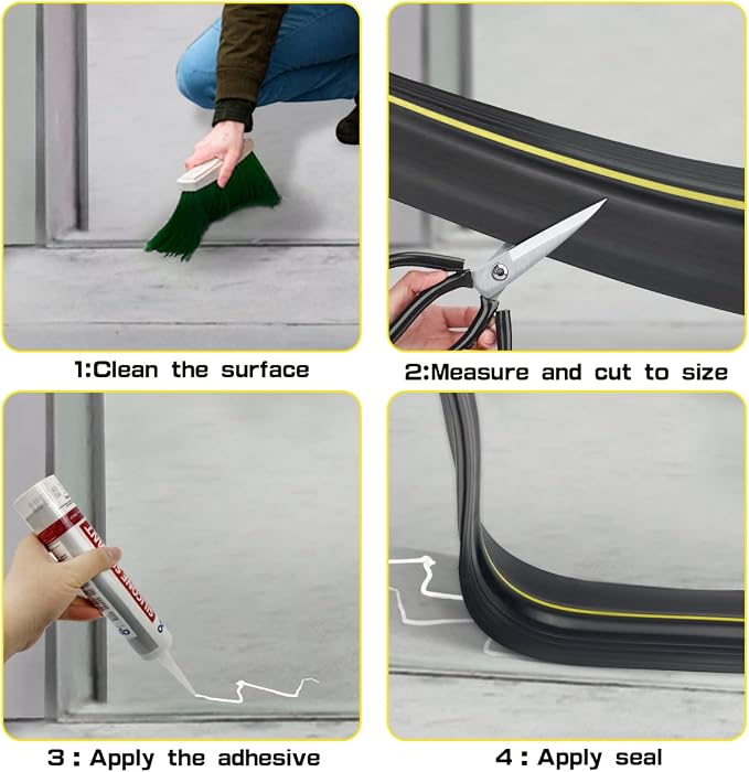 Universal Garage Door Bottom Threshold Seal Rubber Strip - Image 6