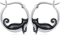 JUSTKIDSTOY Hypoallergenic Panda/Unicorn/Hummingbird/Dolphin Hoop Earrings for Women 925 Sterling Silver Animal Huggie Hoop Earrings Jewelry Gifts for Sensitive Ears