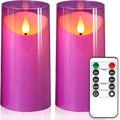 NURADA 3"x6"Flickering Flameless Candles: 3D Wick Unbreakable Acrylic Battery by NURADA