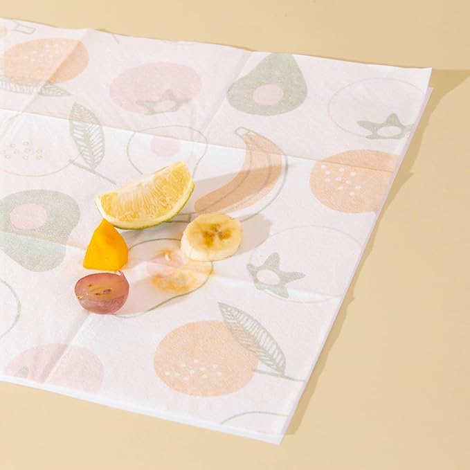 SUNVENO Disposable Baby Placemats – 20 Individually Wrapped Table Mats for Toddlers, Stick-On, Waterproof & BPA-Free – Great for Home, Restaurants, Travel & On-The-Go 18.7” X 12.5”