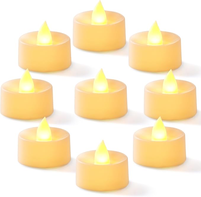 Homemory 50-Pack Flameless Tea Lights Candles Battery Operated, 200+ Hours | by Homemory