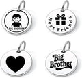 SM Design Pregnancy & New Baby Charm Set – Set of 4 Meaningful Stainless Steel Charms – Great for Crafting, Making Bracelets and Necklaces - Meaningful Keepsake Charms for Expecting & New Moms
