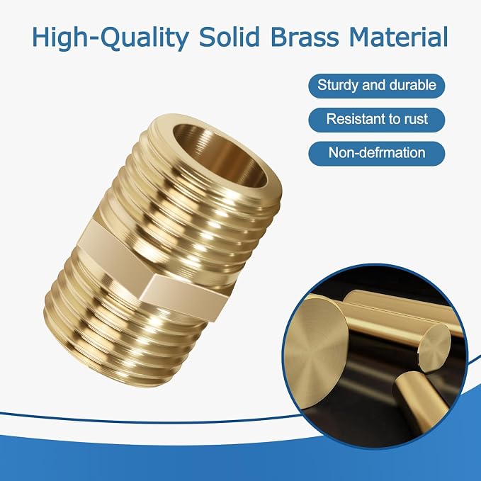 1 Inch Npt Brass Nipple Male To Male Pipe Fitting Adapter | Straight Connector - Image 6