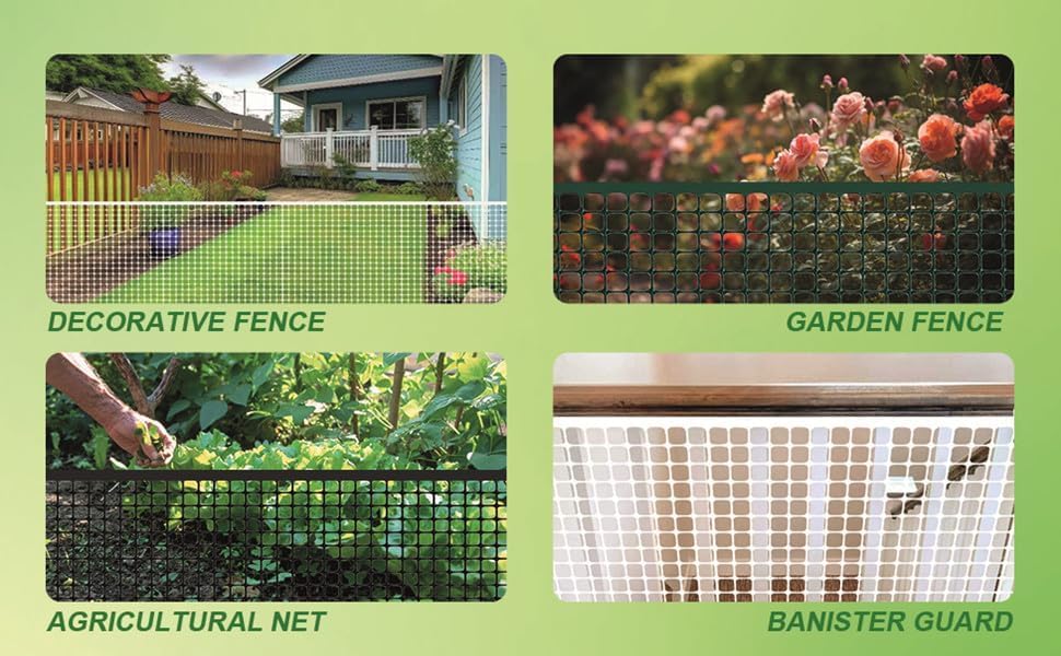 PotatoLife Green Plastic Garden Fence, Hardware Mesh - Image 4