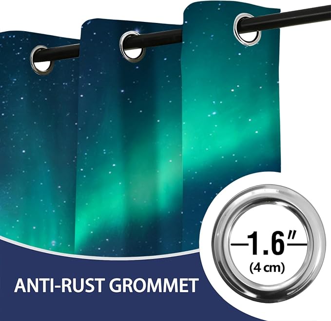 Aurora Blackout Curtains for Bedroom, Snow Mountain Glacier Lake Curtains for - Image 7