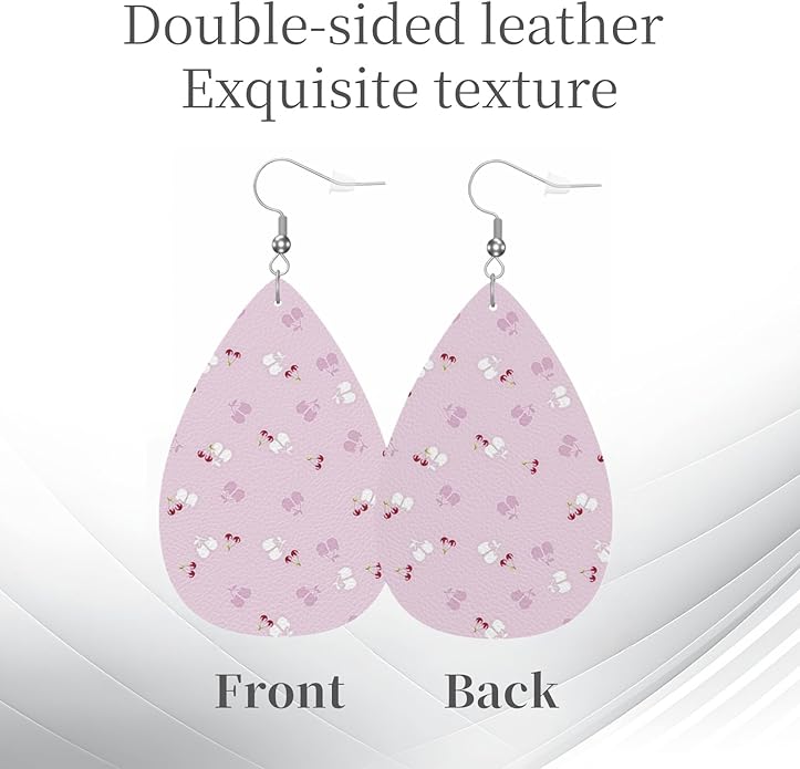 Teardrop Style Leather Earrings Outer Layer Silver Plating Hypoallergenic, Fashion Accessories Suitble Casual Outfits Parties Daily Wear for Sister Mom Wife Friends