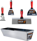 POWERTEC 72483 Drywall Hand Tool Kit – 4” & 6” Stainless Steel Joint Knives by POWERTEC