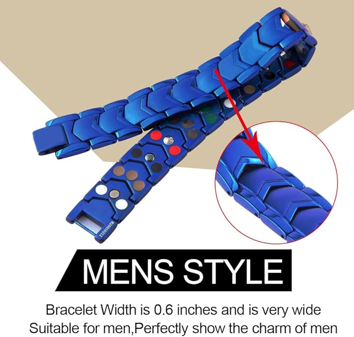 KYOSI 3X Magnetic Bracelets for Men Three rows Energy Stainless Steel Bracelet Magnet Link Mens Christmas Gift Jewelry