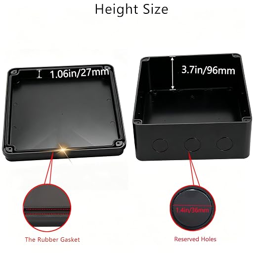 Junction Box, Reserved Holes Electrical Boxes Waterproof IP65 ABS Plastic - Image 4