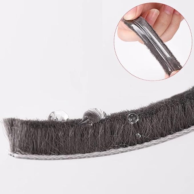 5m Brush Weather Striping Card-Slot Seal Strip Pile Weatherstrip Door Sweep - Image 3