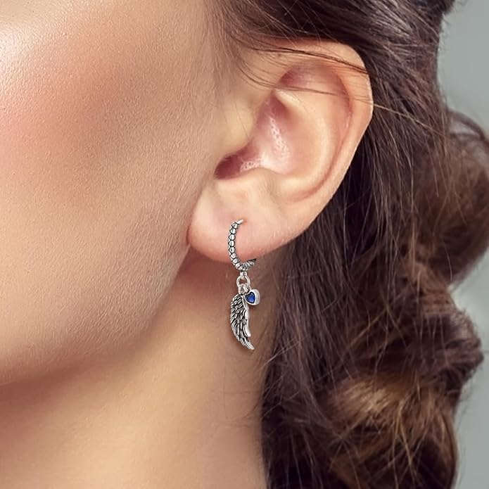 LAZA 925 Sterling Silver Hoop Earrings for Women, Hypoallergenic Huggie Butterfly Dangle Drop Earrings Colorful Flower Earrings Jewelry Gifts