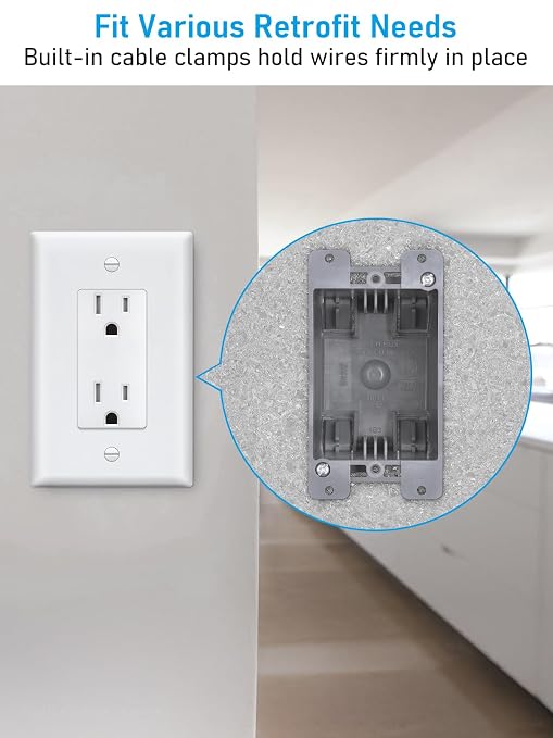 LEONLITE 6-Pack 20 Cubic Inch Single Gang Old Work Electrical Outlet Box | - Image 2
