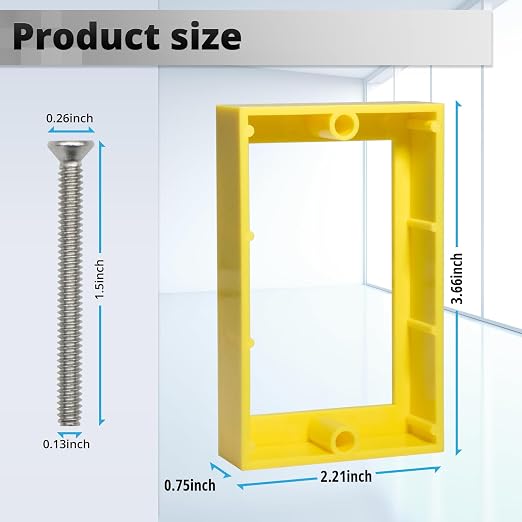 HXH Single Gang Receptacle Outlet Box Extender, 3/4 Inch, 1 Pack | - Image 2