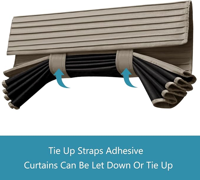 Muamar 80 inch Window Blinds, Tricia Shades Thermal Insulated Light Block - Image 3