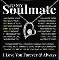 To My Beautiful Soulmate Necklace For Women, Necklace For Wife From Husband, Girlfriend Necklace From Boyfriend, Wife Birthday Gifts From Husband, Gifts Boxes For Women, Soulmate Necklace For Her