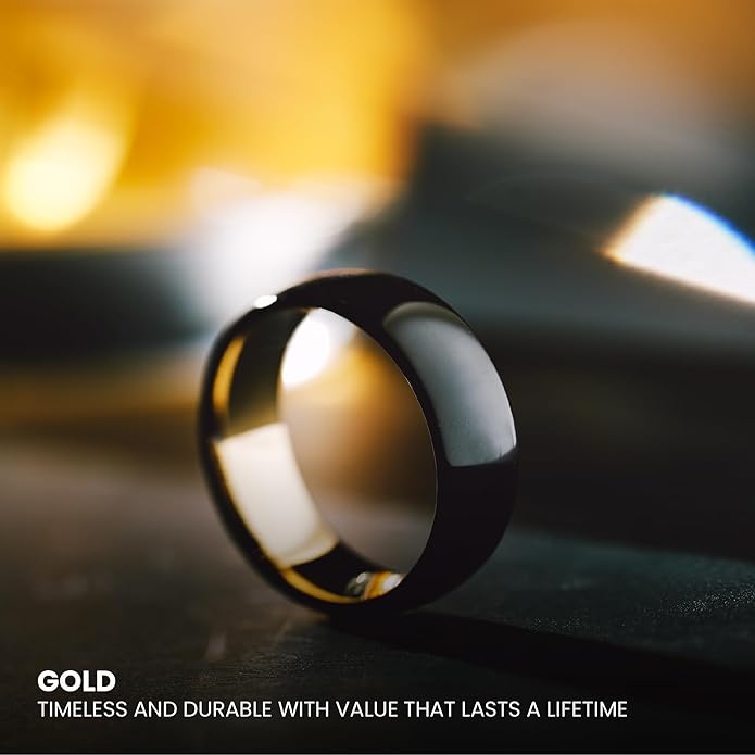 Manly Bands: Mens Black Plated Tungsten and Black Zirconium Wedding Bands and Rings - Comfort Fit and Stylish Black Rings for Men, Free Silicone Ring Included