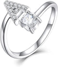 STARCHENIE Adjustable Initial Ring for Women 925 Sterling Silver Letters A-Z 26 Alphabet Rings Size 7