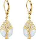 DOVRAN 10K 14K Solid Gold Leverback Earrings for Women Real Yellow Gold Filigree Dangle Earrings Trendy Jewelry Birthday Christmas Gifts for Wife Mom