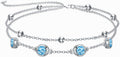Dorunmo 925 Sterling Silver Birthstone Anklet Bracelets for Women Birthday Mother's Day Jewelry Gifts for Wife Girlfriend Mother Her