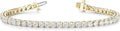 Houston Diamond District 3 to 50 Carat Classic LAB GROWN Diamond Tennis Bracelet 4 Prong Ultra Premium Collection (E-F Color, VS2-SI1 Clarity)