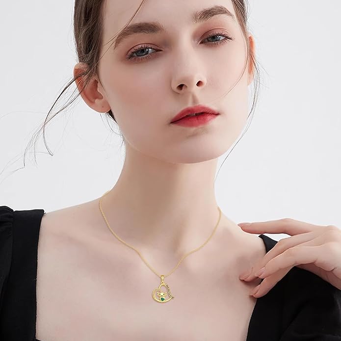 KECHO 14K Gold Animal Pendant Necklace - Dainty Zodiac & Pet Inspired Charm Necklace for Women - 16+1+1"