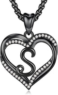 INFUSEU Unique Initial Necklaces for Women Girls Small Heart Letter Jewelry, Meaningful Personalized Gifts