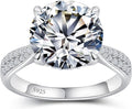 Moissanite Engagement Rings for Women,Promise Rings 925 Sterling Silver with 18K Yellow/White Gold Plated,D Color VVS1 Wedding Band Moissanite Ring 0.5/1/1.5/2/3/4CT