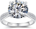 Moissanite Engagement Rings for Women,Promise Rings 925 Sterling Silver with 18K Yellow/White Gold Plated,D Color VVS1 Wedding Band Moissanite Ring 0.5/1/1.5/2/3/4CT