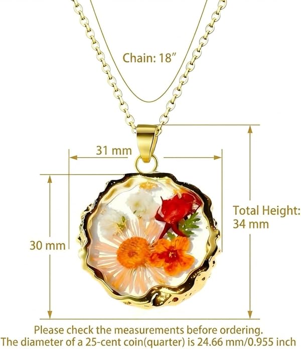 Birth Flower Necklace,1-12 Birth Month Flower Handmade Pendant Necklaces for Women Personalized Custom Floral Jewelry,Boho jewelry,Birthday Gift for Women Girls Best Friend