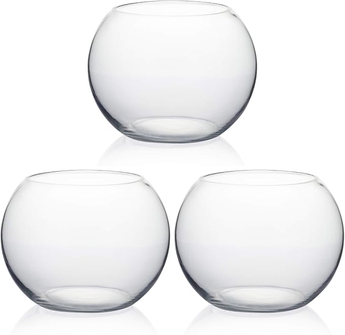WGVI Bowl Glass Vase, Diameter 8", Height 6", Open Width 5", 1 Piece by WGVInternational-OpusGlassware