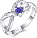 STARCHENIE Infinity Promise Ring 925 Sterling Silver Angel Wings Heart Ring for Women Size 5-10
