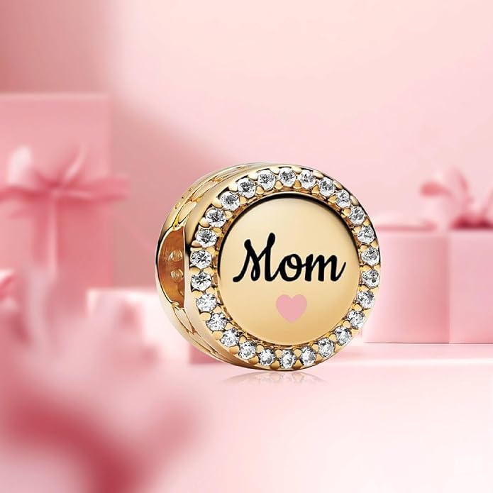 Family Mom Heart Charms 925 Sterling Silver Bead for Bracelets and Necklaces For Women Jewelry Present