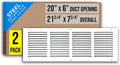 Fits 20x6 Duct Opening | Steel Return Air Grille by Handua | Vent Cover Grill by Handua