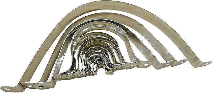 1/4inch Rigid Support Pipe Strap, 2 Hole U-Tube Strap Clamp, Stainless Steel - Image 6