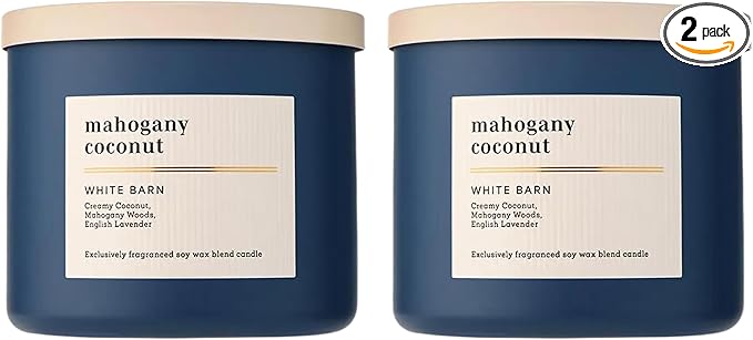 Bath & Body Works 3-Wick Candle, Mahogany Coconut Candle, Strong Throw by BathBodyWorks