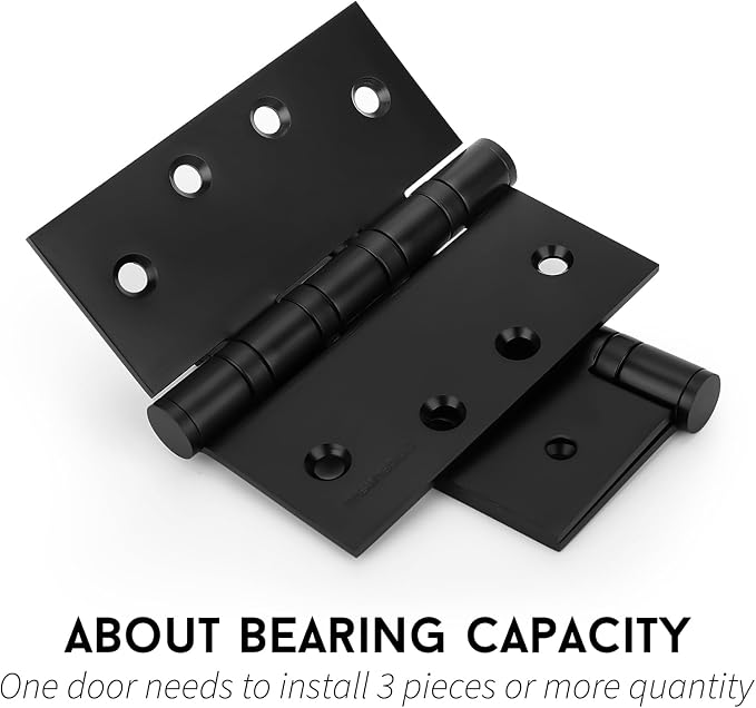 goldenwarm 6 Pack 4 x 4 Inch Ball Bearing Door Hinges Heavy Duty Stainless - Image 6