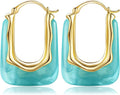 Acrylic Hoop Earrings Chunky Huggie Statement Vintage Earrings Cute Resin Drop Earring Trendy Jewelry Gifts for Women