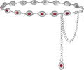 FIORETTO Metal Waist Chain Link Belt for Women Western Cowgirl Boho Turquoise Belts for Dress Jeans Country Concert Outfit
