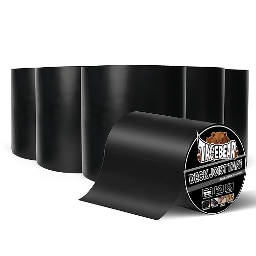 TAPEBEAR Joist Tape 6"×16' Deck Joist Tape Waterproof Butyl Sealant 6Rolls | by TAPEBEAR