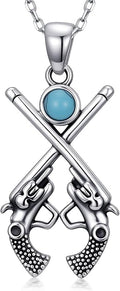 Western Cowboy Necklace 925 Sterling Silver Horseshoe Pendant Western Jewelry Cowgirl Gifts for Women Girlfriend Cowboy Cowgirl