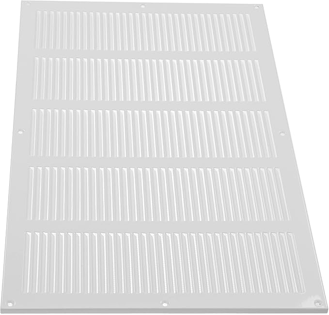 Repa Market Air Vent Cover 20x12 Inch White Galvanized Steel Louvered Grill - Image 8