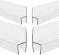 4-Pack Frameless Shower Door Side Seal Strip Shower Door Bottom Sweep Seal by GEZMR