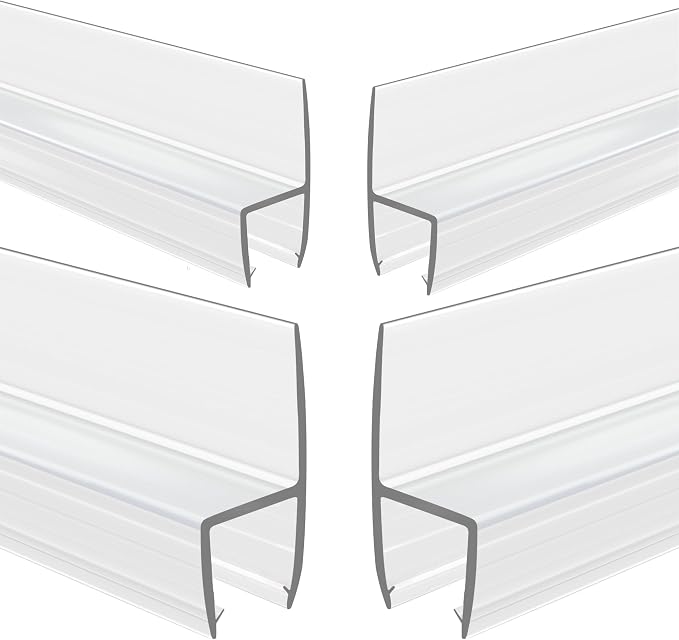 4-Pack Frameless Shower Door Side Seal Strip Shower Door Bottom Seal Shower by GEZMR