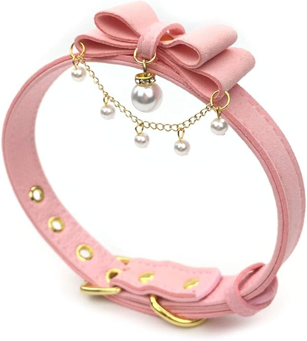 Bell Choker Collar Necklace Lolita Bow Collar Cat Kitty Velvet Necklace