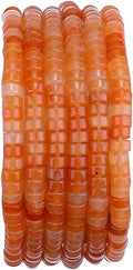 Natural Red Agate Spacer Beads Caps Loose Semi Gemstone for Beading Jewelry Making 4mmx2mm 38cm