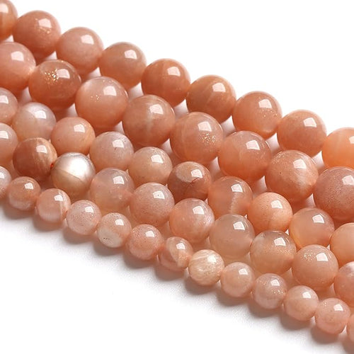 12MM 30PCS Natural Stone Sunstone Gemstone Loose Beads for Jewelry Making DIY Bracelet Crystal Beads