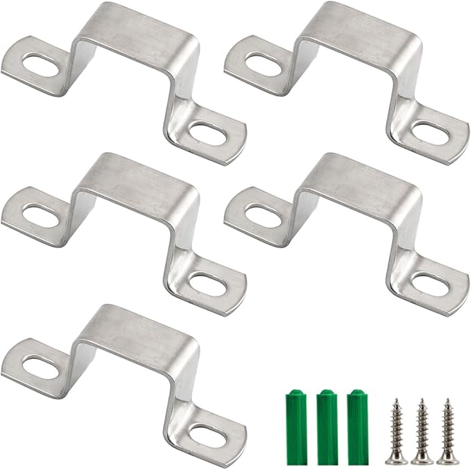 M95x45mm Square Tube Bracket 304 Stainless Steel U Shape Metal Bracket Pipe by Flomore